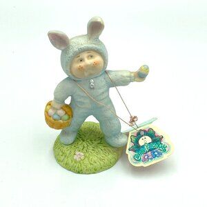 Vtg 1985 Cabbage Patch Kids Porcelain Figurine Xavier Roberts Our Easter Bunny